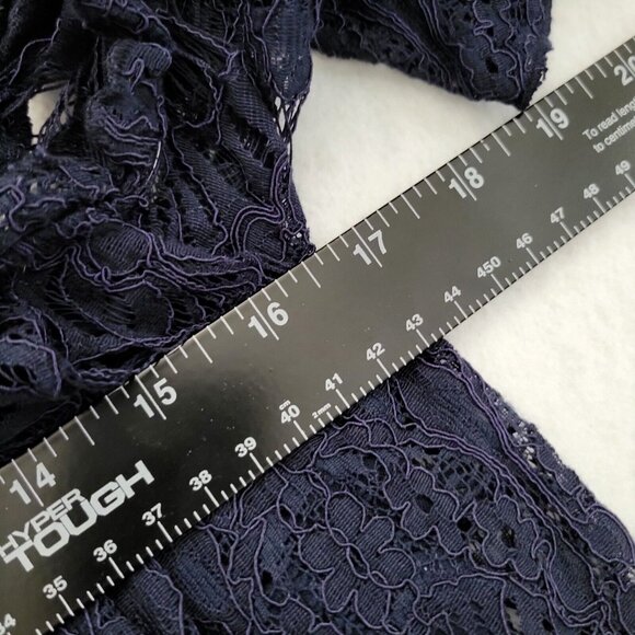 Love Fire Blue Lace Cold Shoulder Dress Lined M - Picture 5 of 16